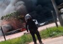 Incêndio de grandes proporções atinge fábrica no Distrito Industrial de Manaus