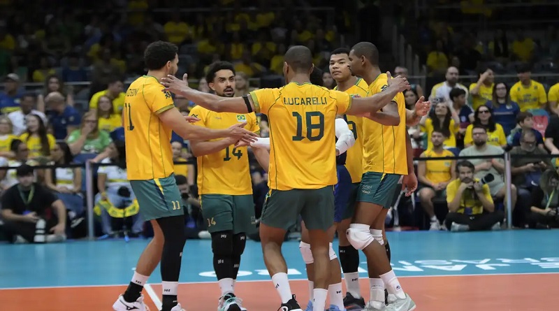 Brasil vence Venezuela e está no mundial de vôlei masculino