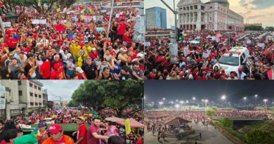 Manifestação pró-Lula reúne apoiadores no Centro de Manaus em ato por votos para o segundo turno